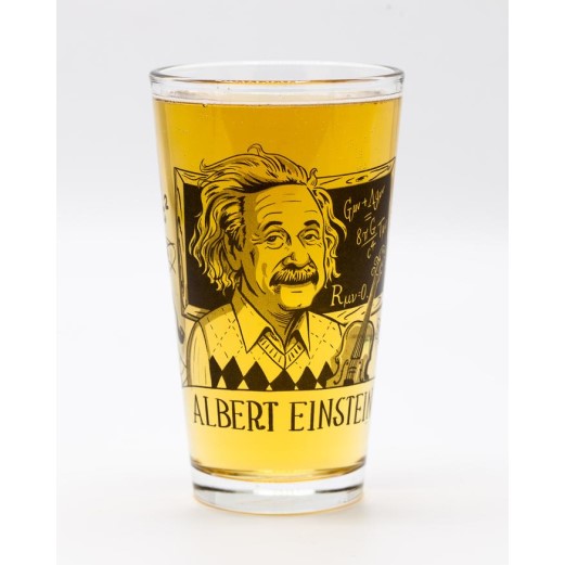 Pint Glass Albert Einstein